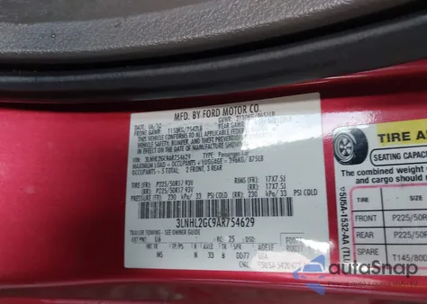 2010 Lincoln Mkz z USA, uszkodzony, nr VIN 3LNHL2GC9AR754629